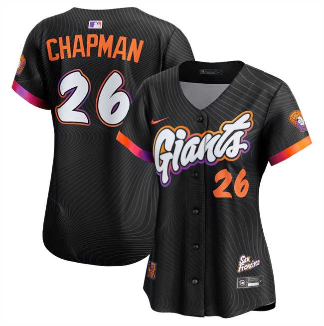 Womens San Francisco Giants #26 Matt Chapman Anthracite 2025 City Connect Limited Stitched Jersey Dzhi